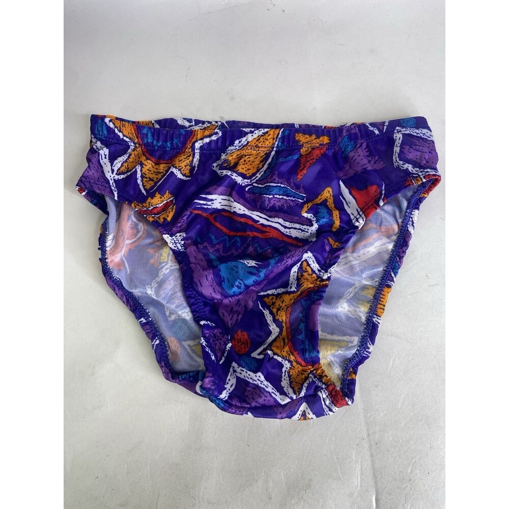VTG Picopi Mens Size S Low Rise Polyester Fashion Print Brief Underwear 1 Piece